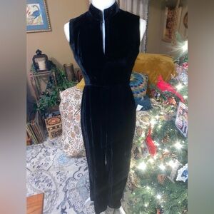 Vintage Elegant Black Velvet jumpsuit